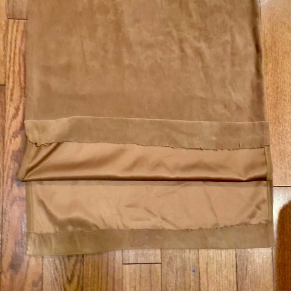 Jessica Howard Petite Camel Faux Suede Sleeveless Midi Sheath Dress - Picture 4 of 8